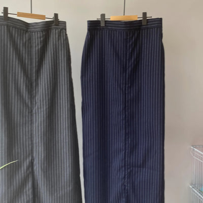 Striped straight skirt【ハモミシノオトナフク】