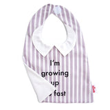 【Niva】襟付きストライプシャツ風スタイ／Bold print bib（2色展開）