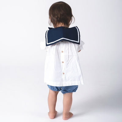 Sailor collar striped bib / Sailor 287 (available in 2 colors)