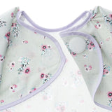 Water-repellent floral pattern dining apron with sleeves for girls / Restaurant bib - Flower (2 colors available)