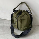 【ハモミシノオトナフク】2-way drawstring nylon bag