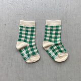 【hamomisi】vivid check socks dig