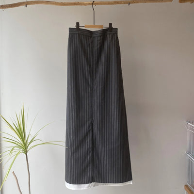 Striped straight skirt【ハモミシノオトナフク】
