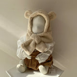 【kids】Bear hat with muffler