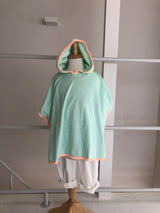 【hamomisi】hooded towel poncho(90~110)