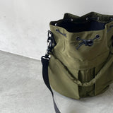 【ハモミシノオトナフク】2-way drawstring nylon bag