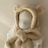 【kids】Bear hat with muffler