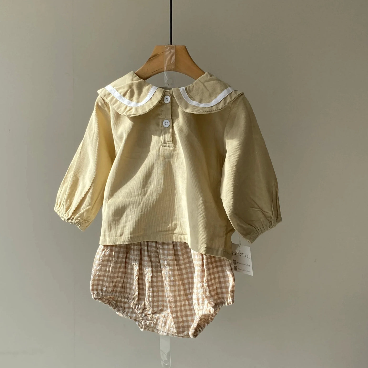 Checkered pants set(73~90)