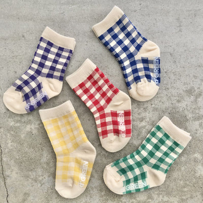 vivid check socks dig