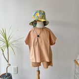 【hamomisi】Linen T-shirt(90~150)