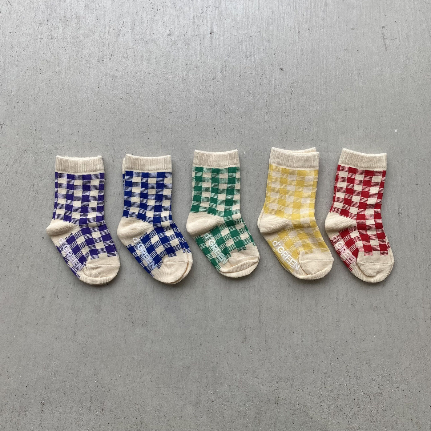 vivid check socks dig