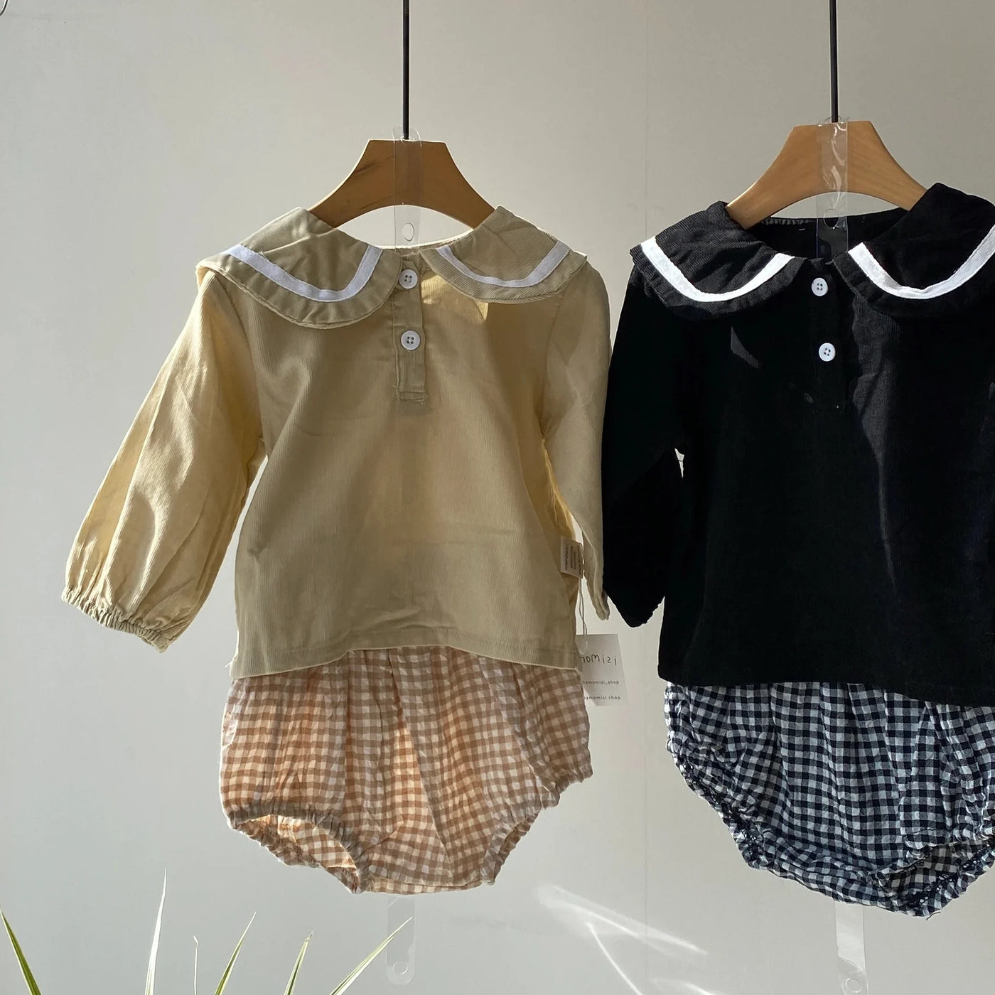 Checkered pants set(73~90)