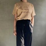 Lettering loose fit T-shirt [Hamomisi no Otonafuku]