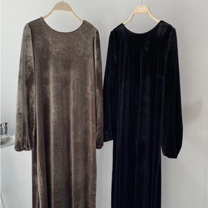 【ハモミシノオトナフク】Velour back open OP