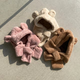 【kids】Bear hat with muffler