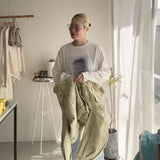 【ハモミシノオトナフク】Chemical color oversized denim jacket